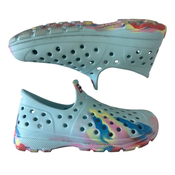 Hunter Youth Size 1 Perforated Water Shoes With Multicolor Splatter Design US 13 - Picture 7 of 7